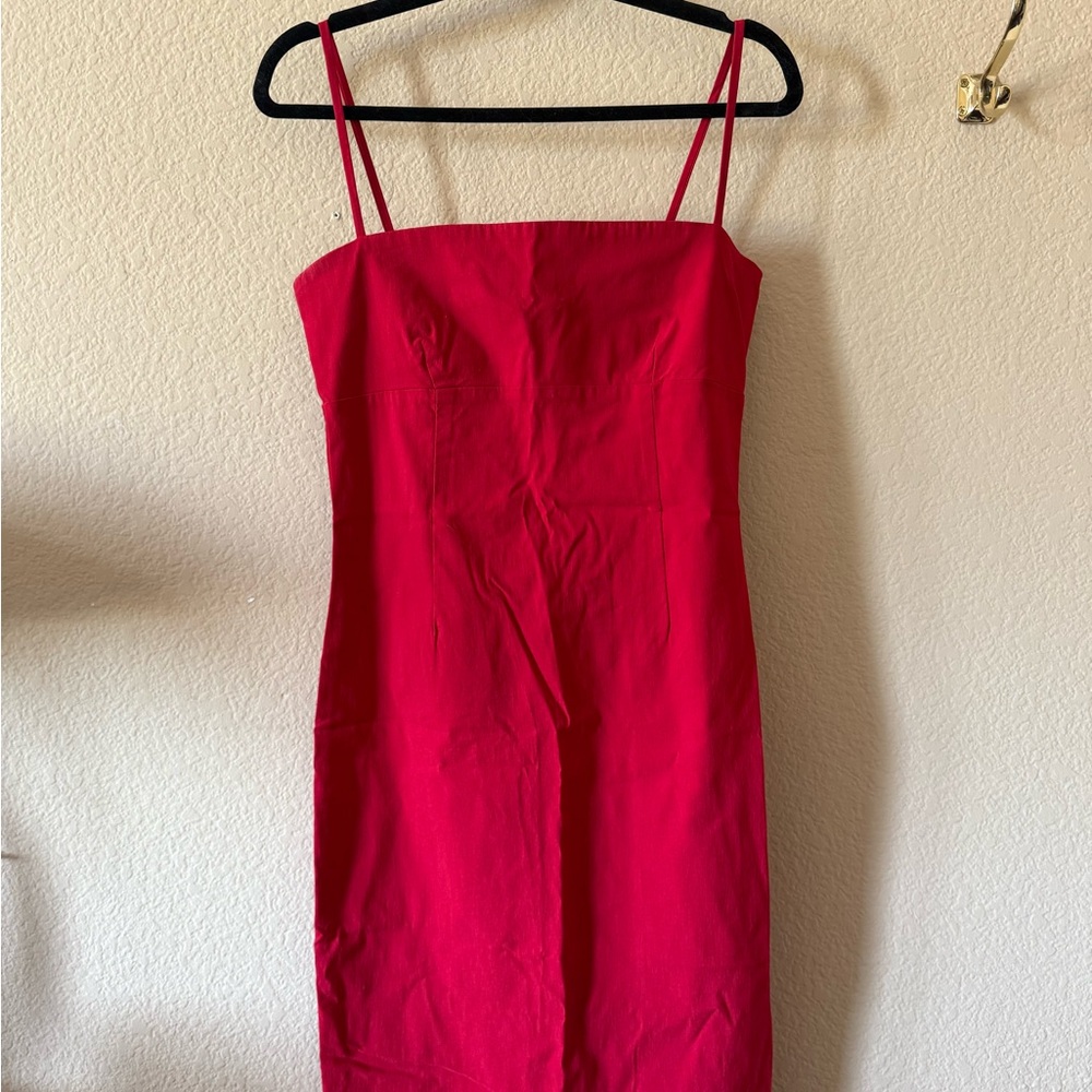 Chic Strapless Red Dress